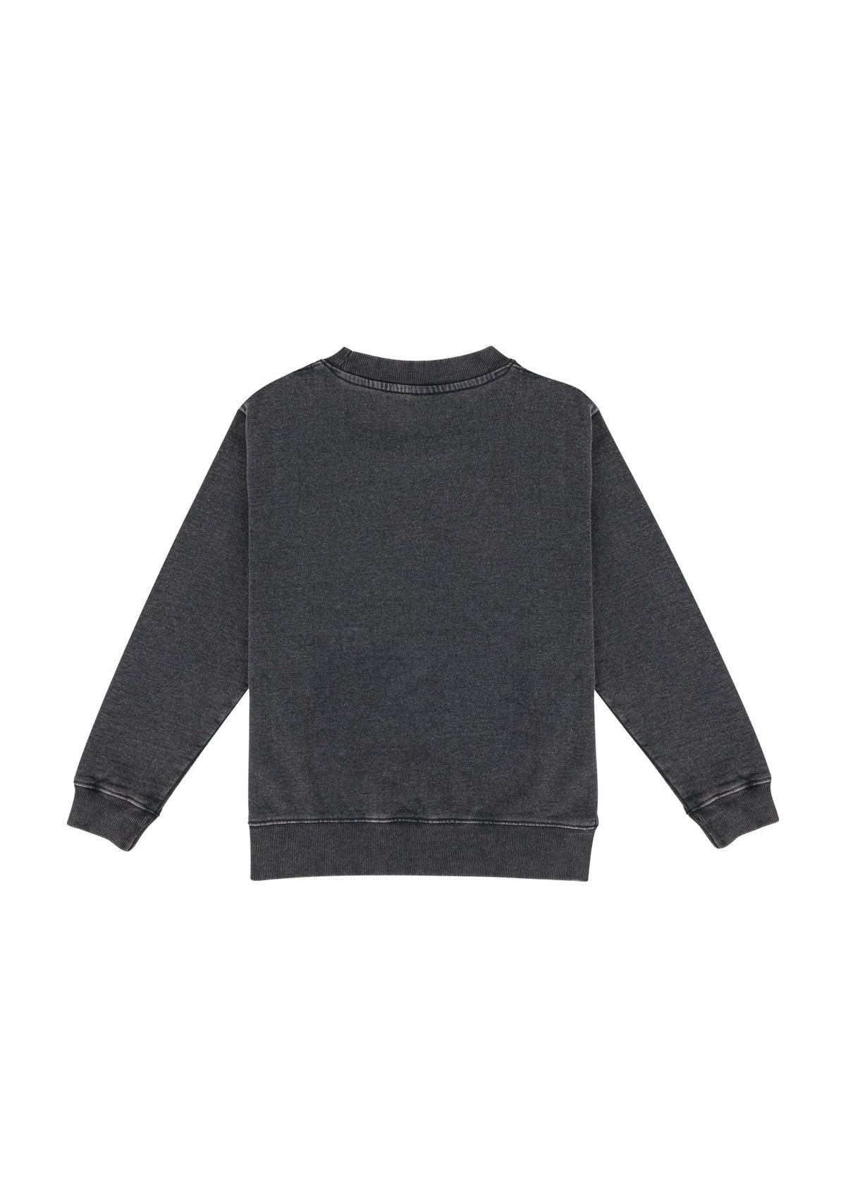 Kids' Stone Wash Sweatshirts - Black - Back
