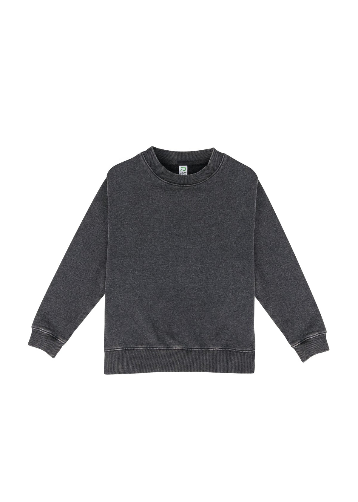 Kids' Stone Wash Sweatshirts - Black - Front