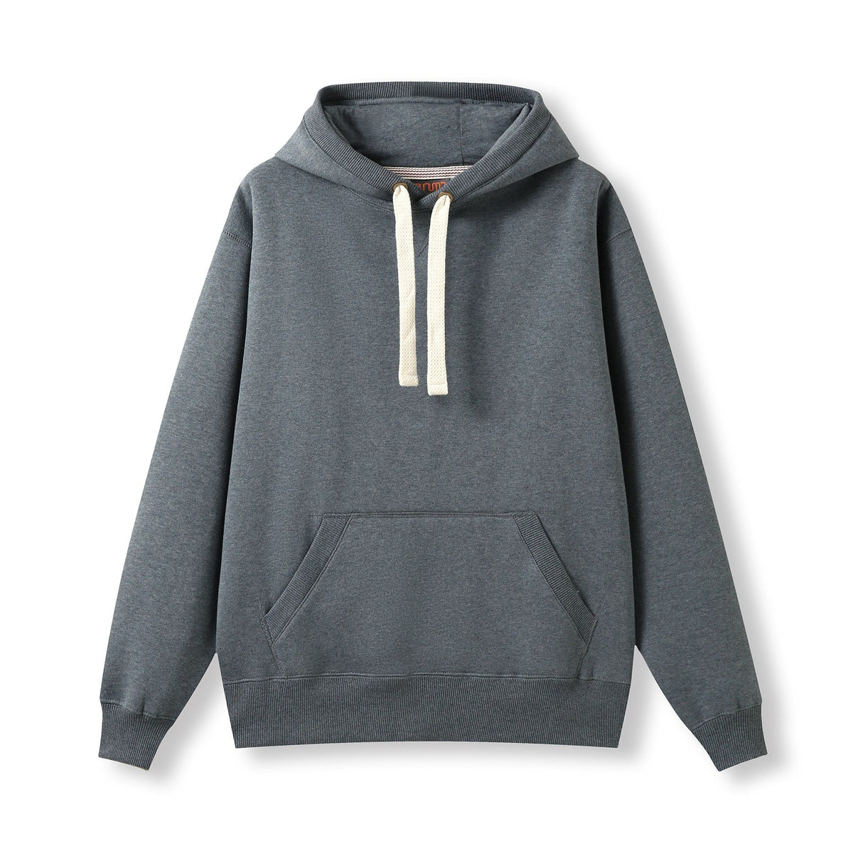 Mens Brushed Heavy  Fleece Hoodie - Charcoal Marl - Front