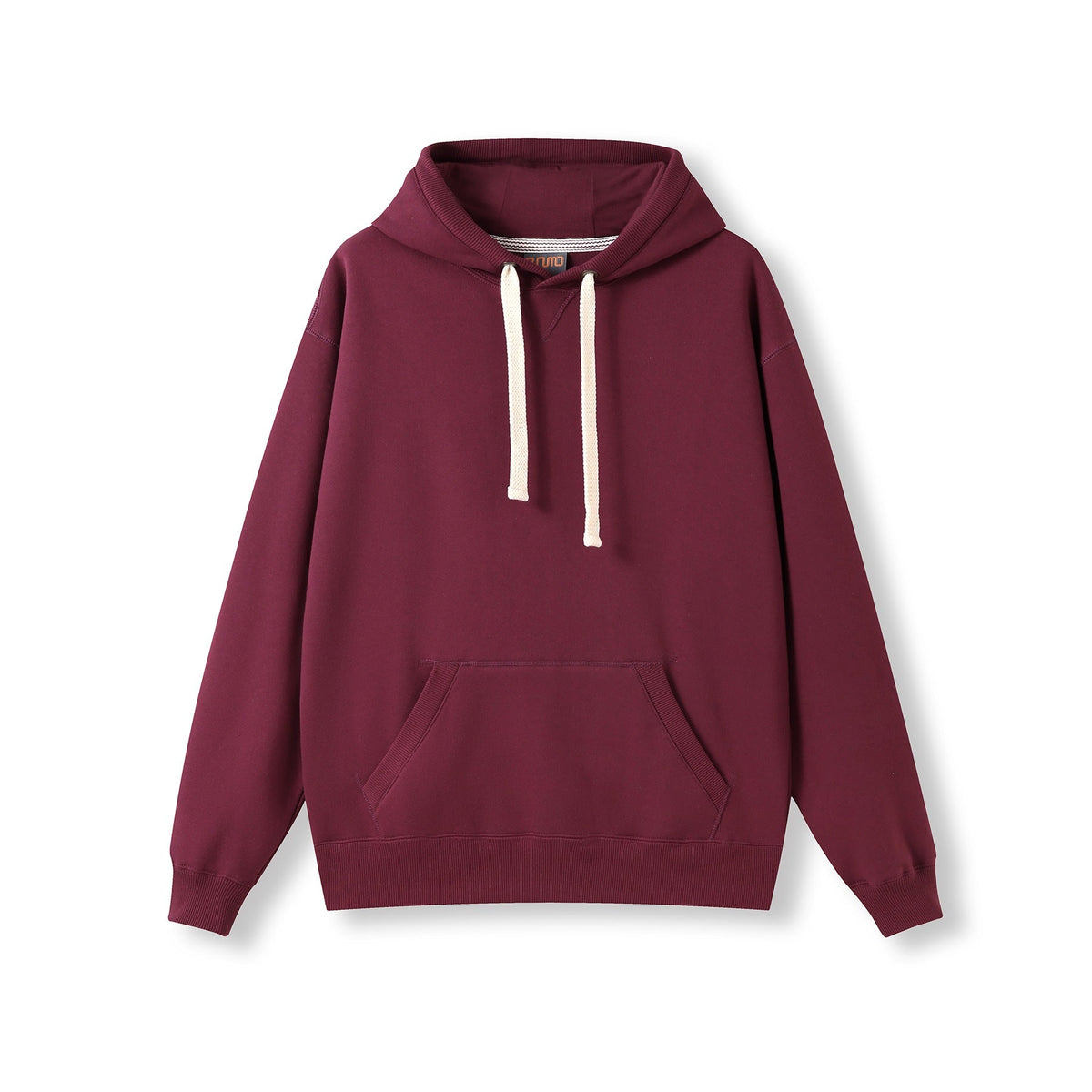 Mens Brushed Heavy  Fleece Hoodie - Maroon - Front