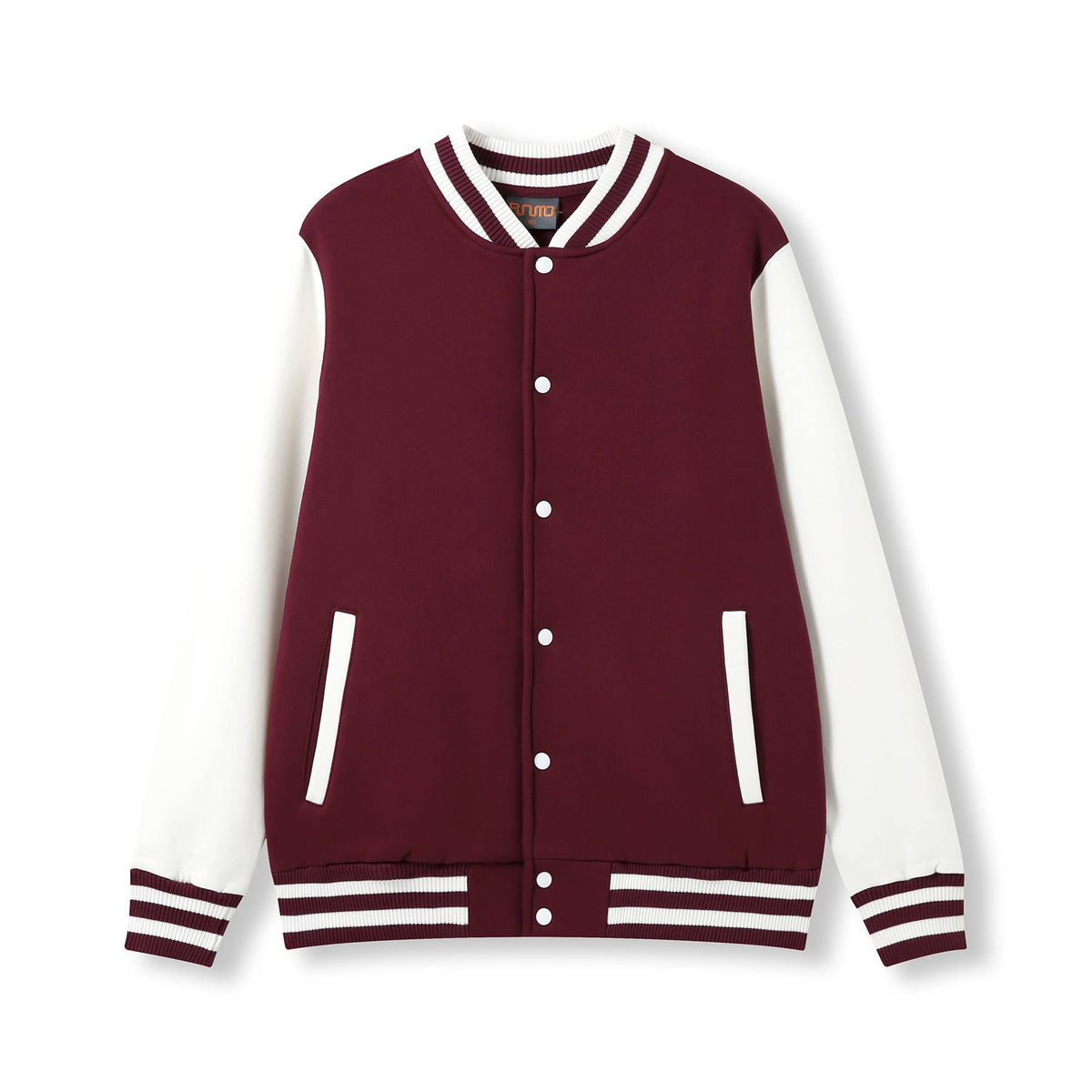 Mens Varsity Jacket - Maroon/White