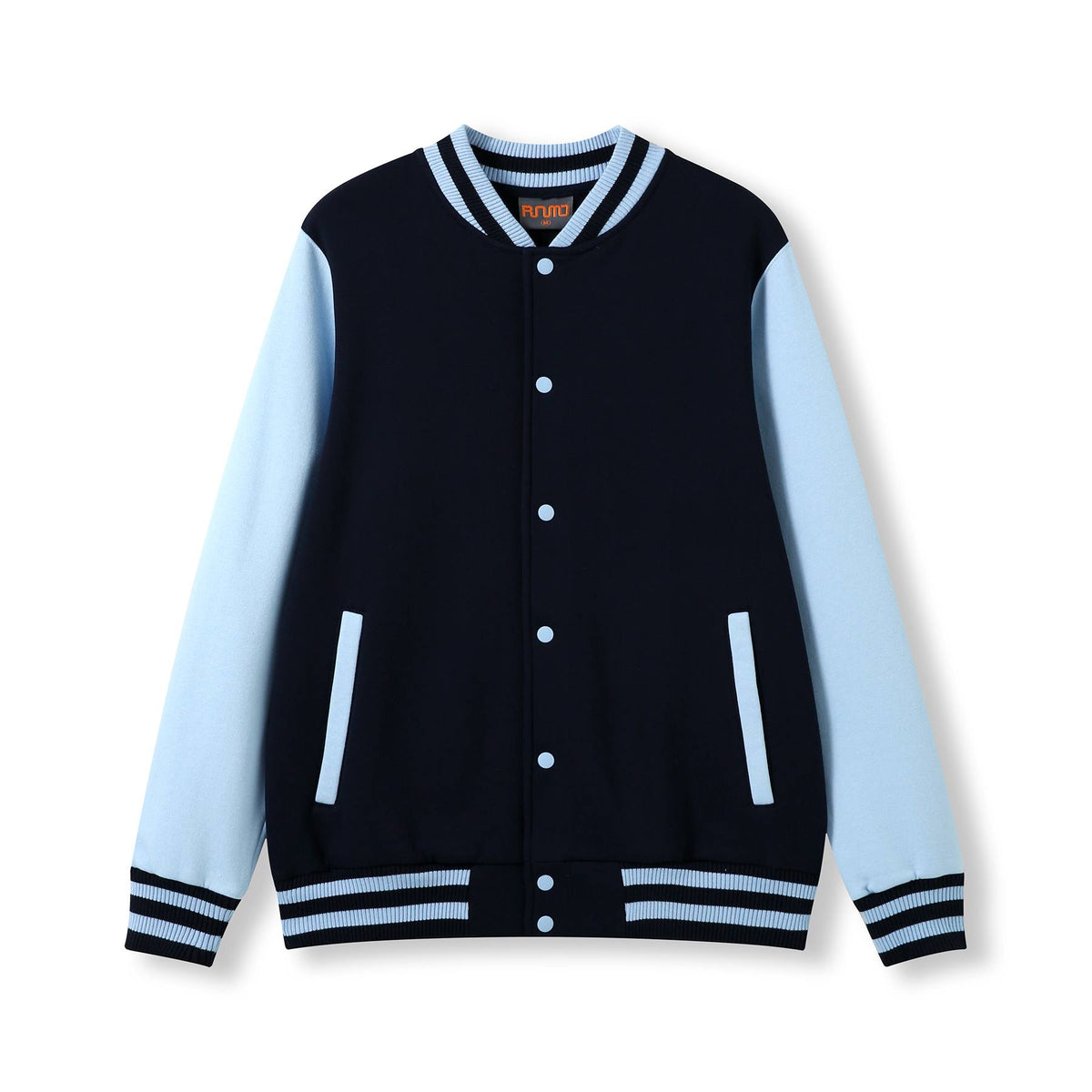 Mens Varsity Jacket - Navy/Sky