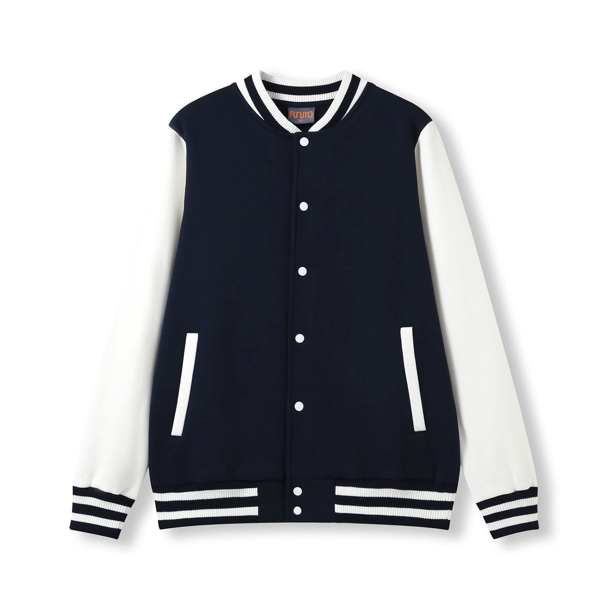Mens Varsity Jacket - Navy/White