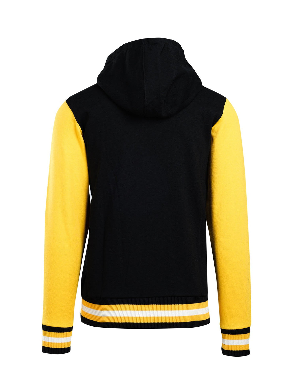 Men's Varsity Jacket & Hood - Black/Gold - Back