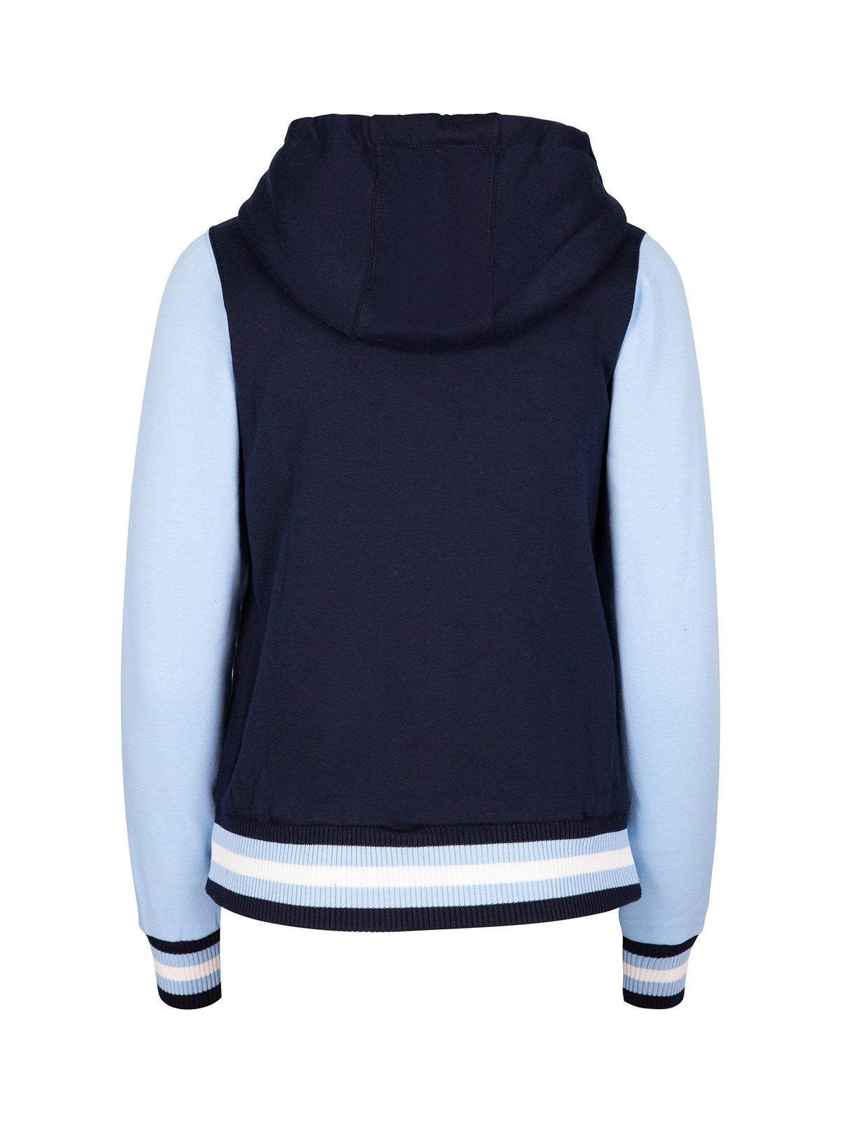 Womens Varsity Jacket & Hood - Navy/Sky - Back