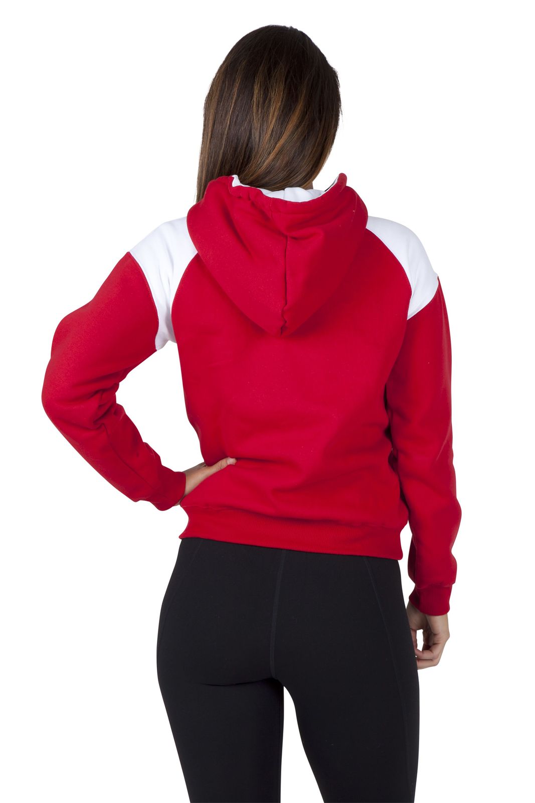 Womens/Juniors Shoulder Contrast  ZIP Hoodie - view