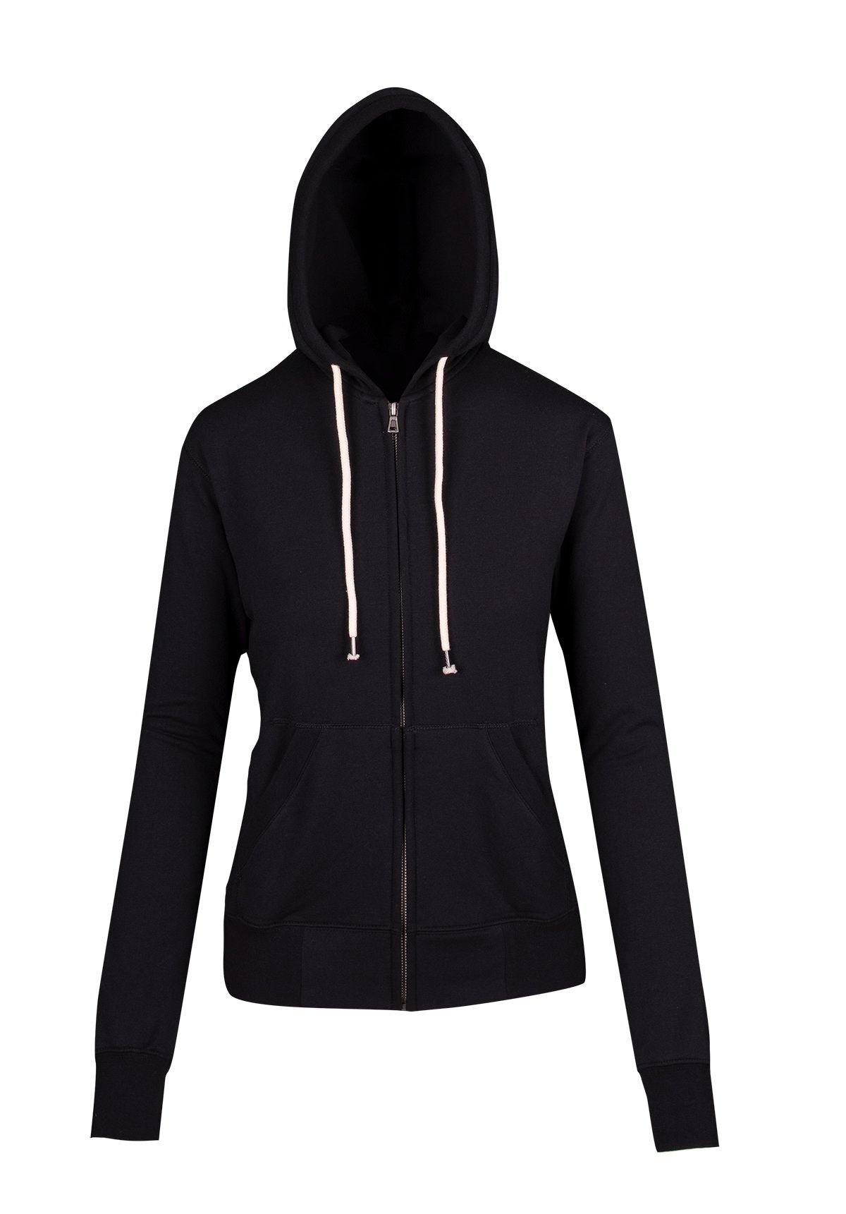 Womens/Junior Greatness Heather Zip Hoodie - Black - Front