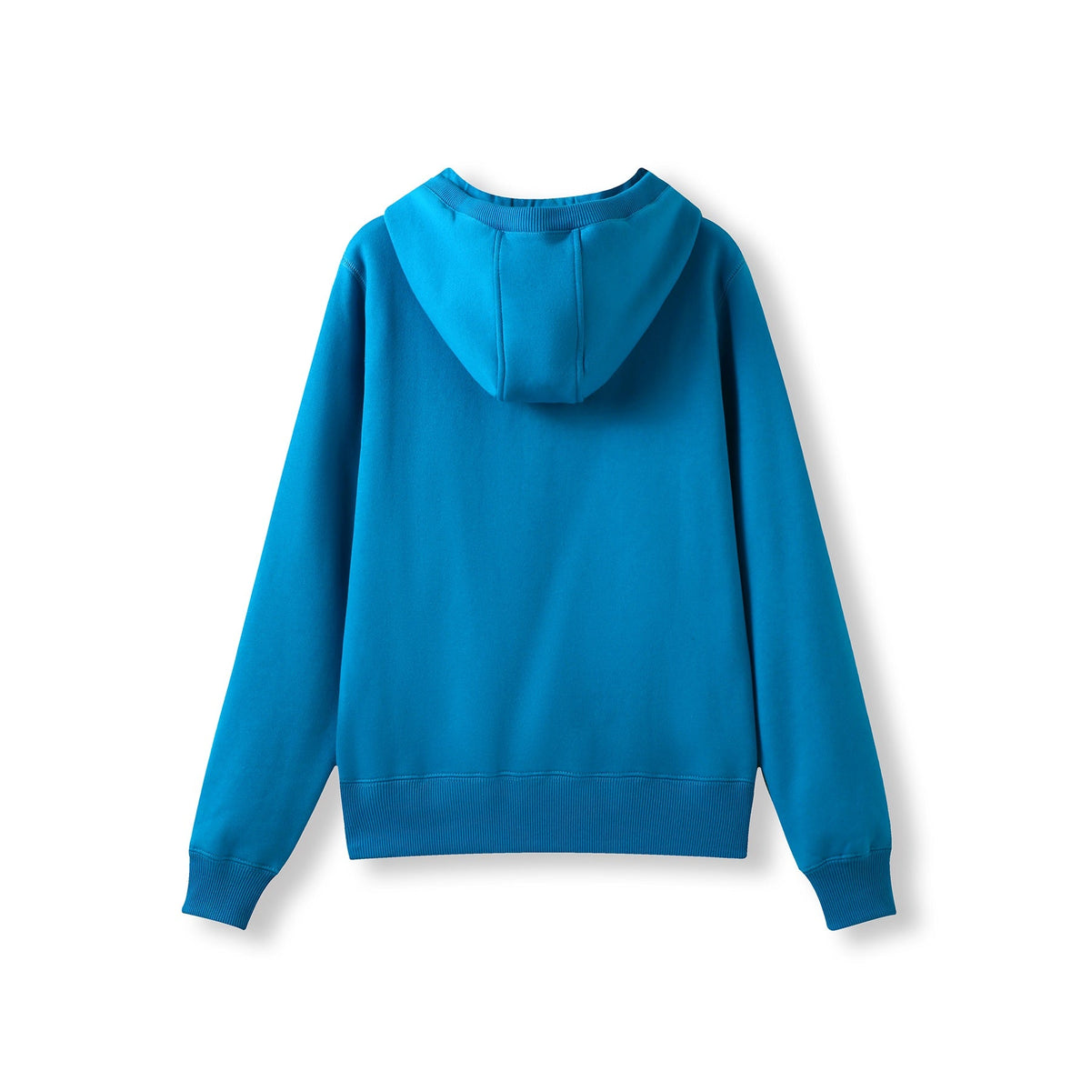 Womens/Junior Heavy Zip Fleece Hoodie - Azure - Back
