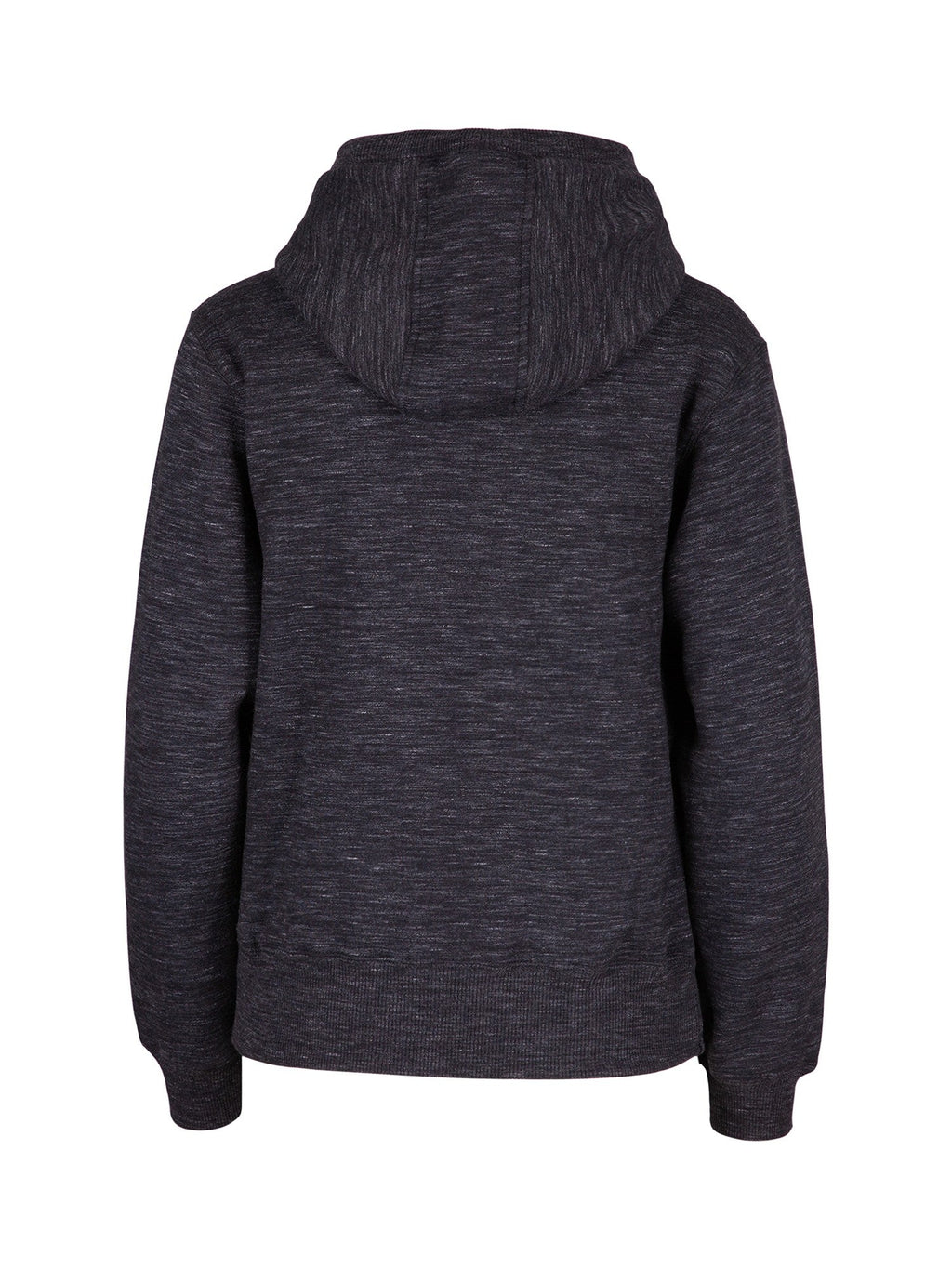 Womens/Juniors Heavy Fleece Hoodie - Black Marl - Back