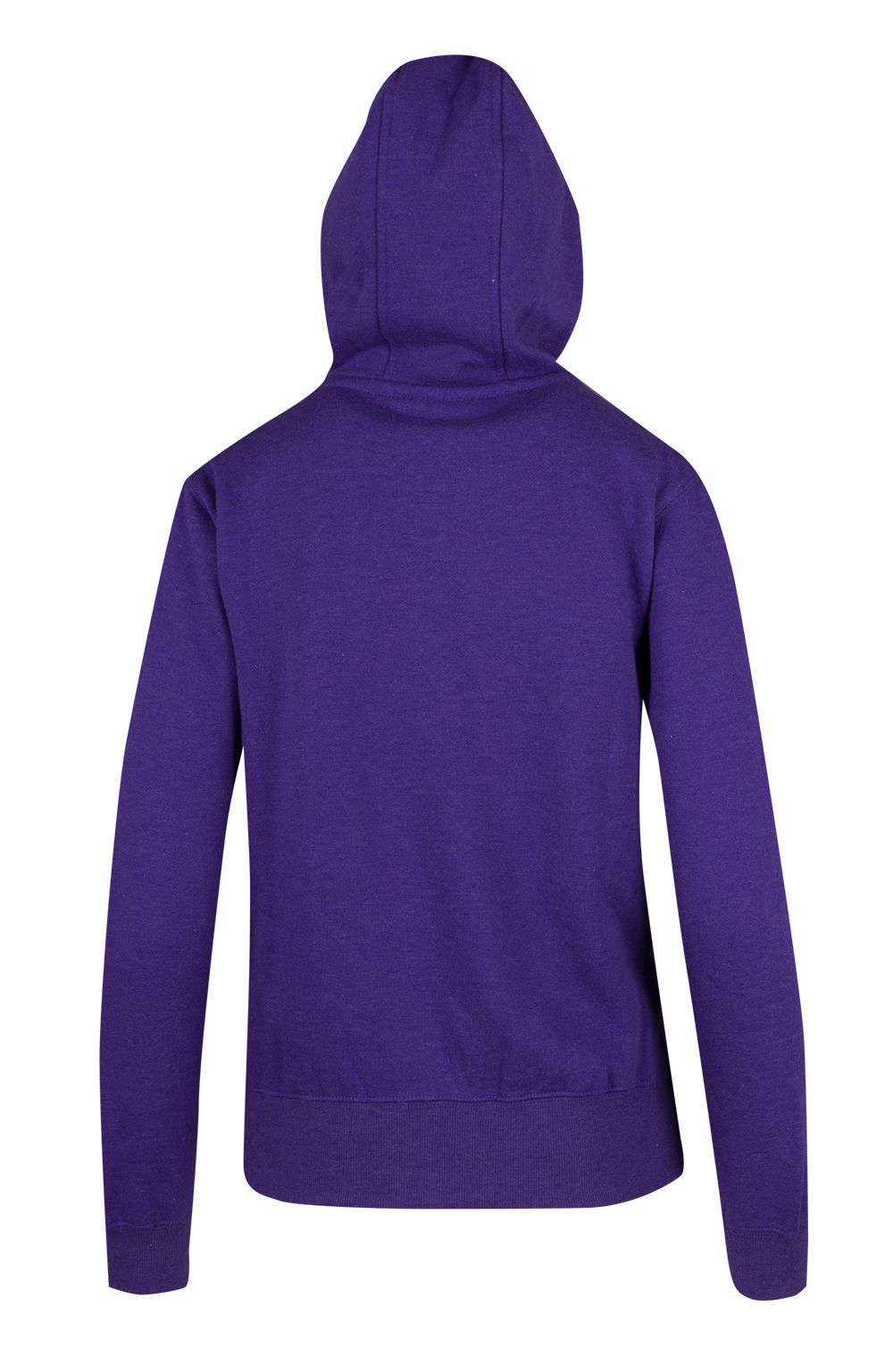 Womens/Junior Heavy Zip Fleece Hoodie - Grape Marl - Back