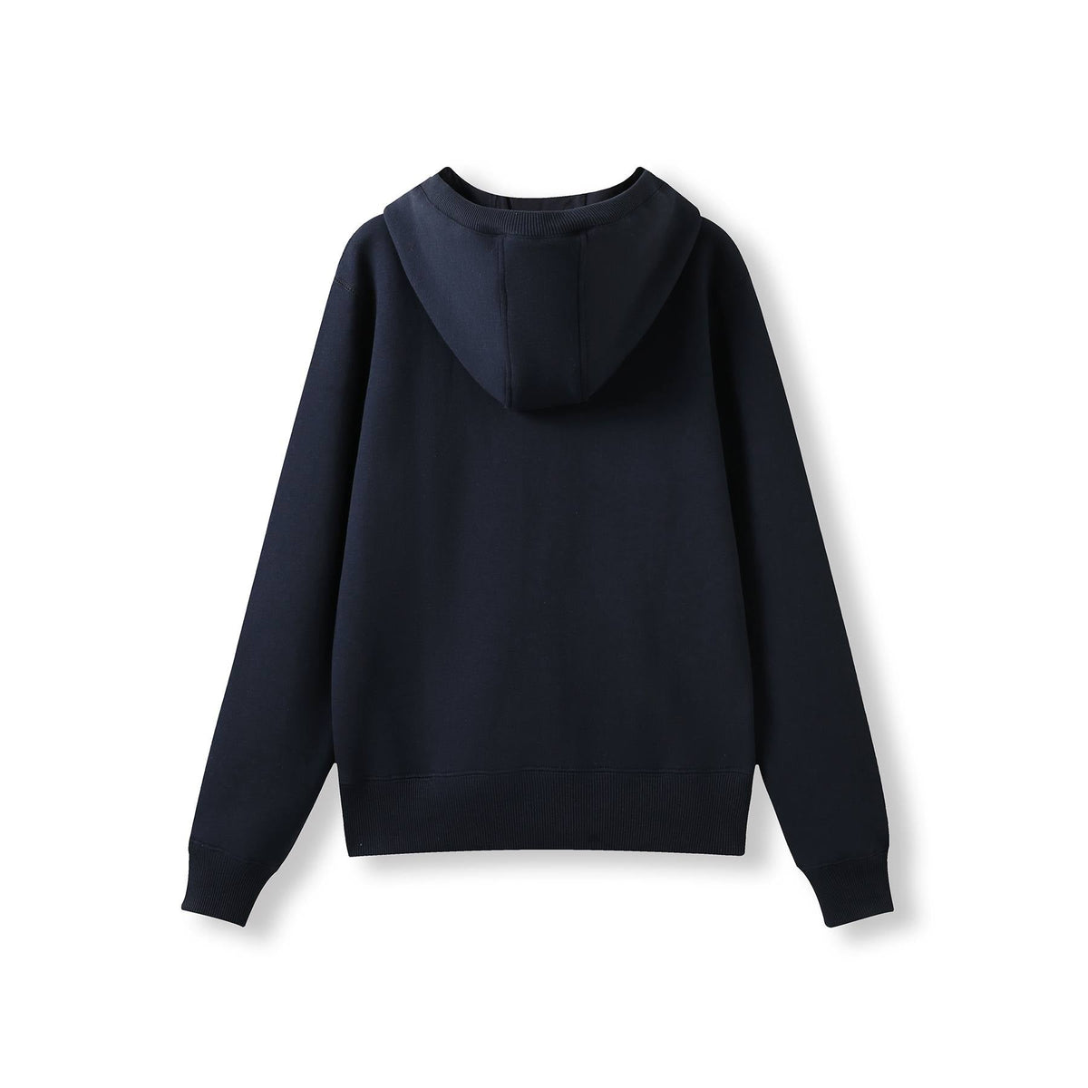 Womens/Junior Heavy Zip Fleece Hoodie - Navy Blue - Back