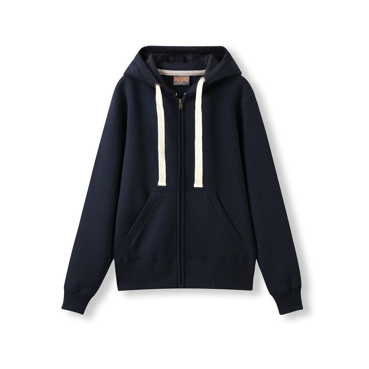 Womens/Junior Heavy Zip Fleece Hoodie - Navy Blue - Front