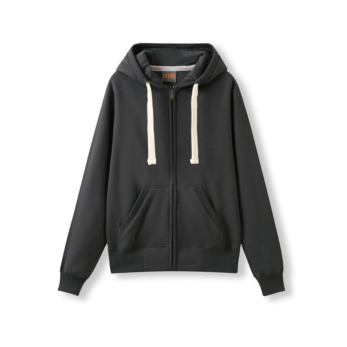 Womens/Junior Heavy Zip Fleece Hoodie - New Charcoal - Front