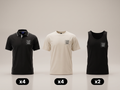 Summer Crew Pack deal: 4 polos + 4 tees + 2 singlets with your logo (illustrative)