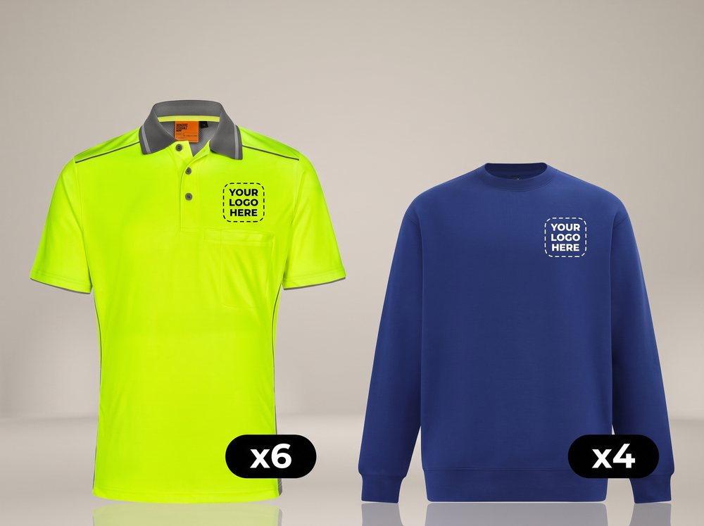 Hi-Vis Polo + Crew Sweat Mix