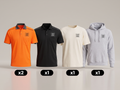 All-Rounder Pack deal: 2 hi-vis polos + 1 polo + 1 tee + 1 hoodie with your logo (illustrative)