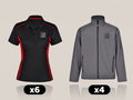 Corporate Softshell Pack deal: 6 polos + 4 jackets with your logo (illustrative)