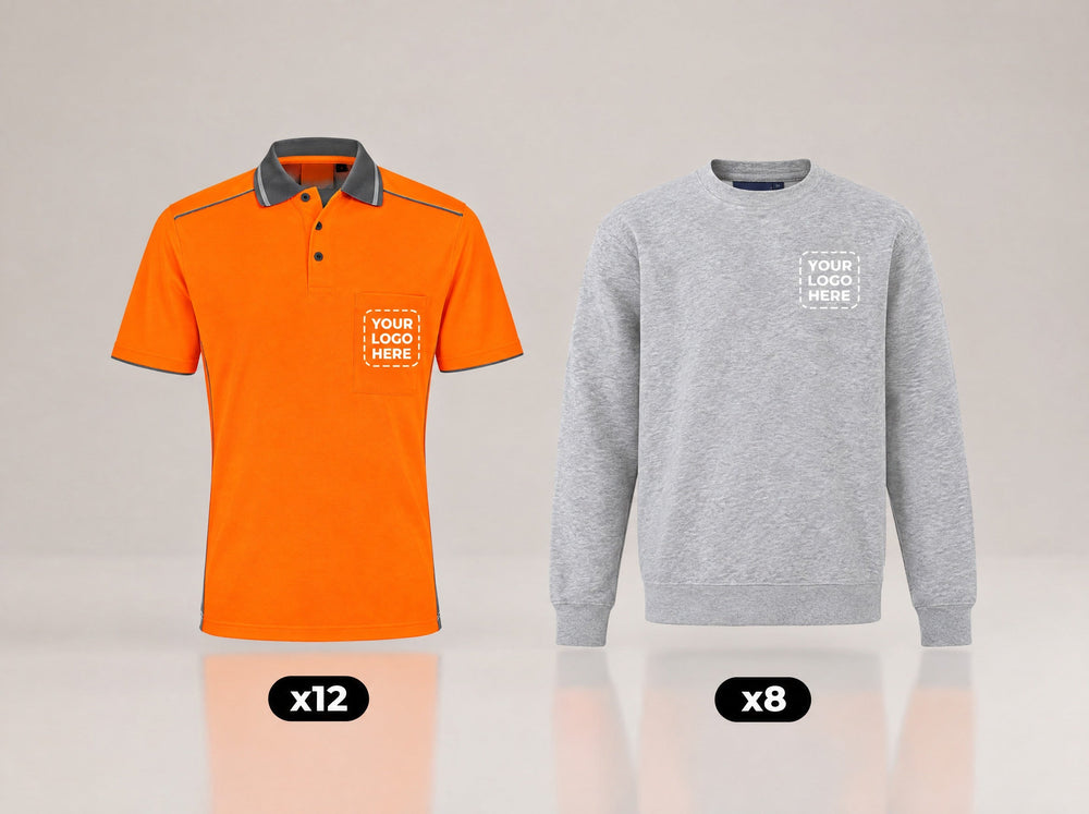 Hi-Vis Polo + Crew Sweat Mix