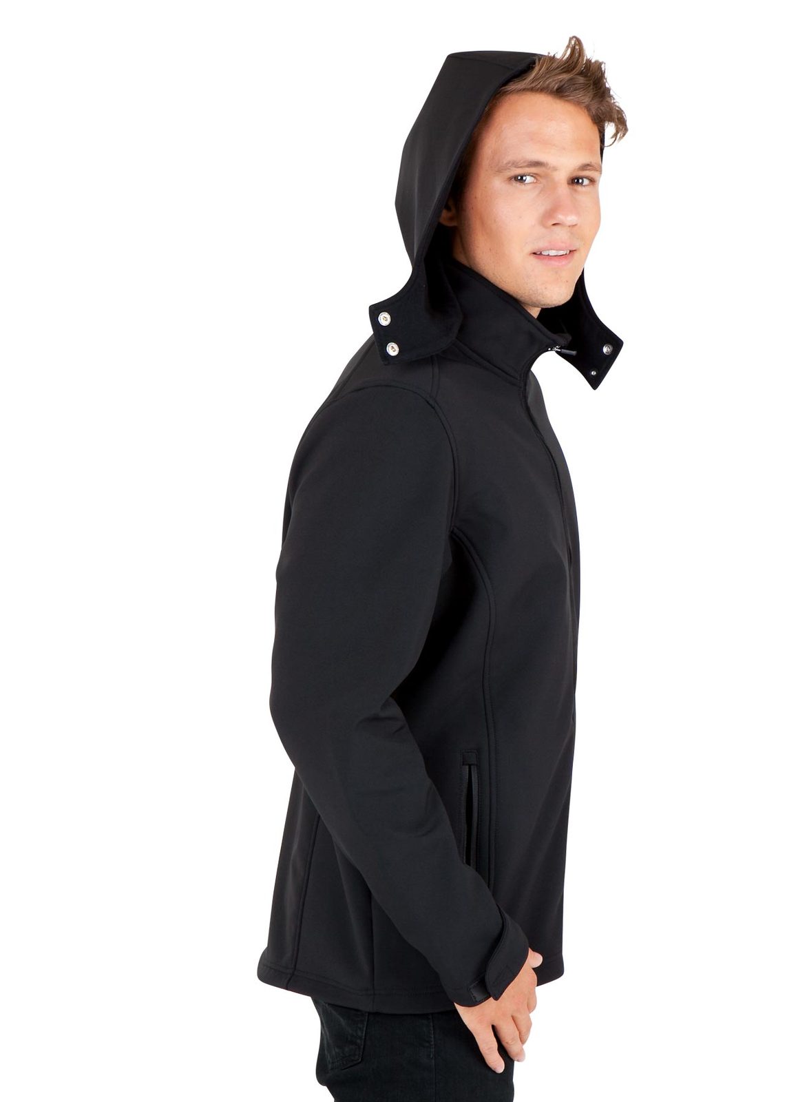 Men's Soft Shell HOODED Jacket - TEMPEST Range - view