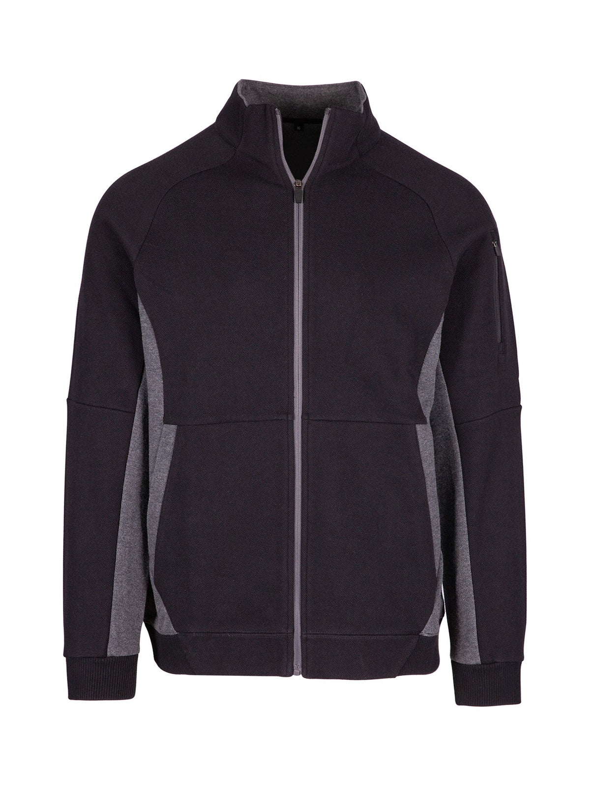 Mens' Icon Jacket - 420 gsm - Black/Dark Marl - Front