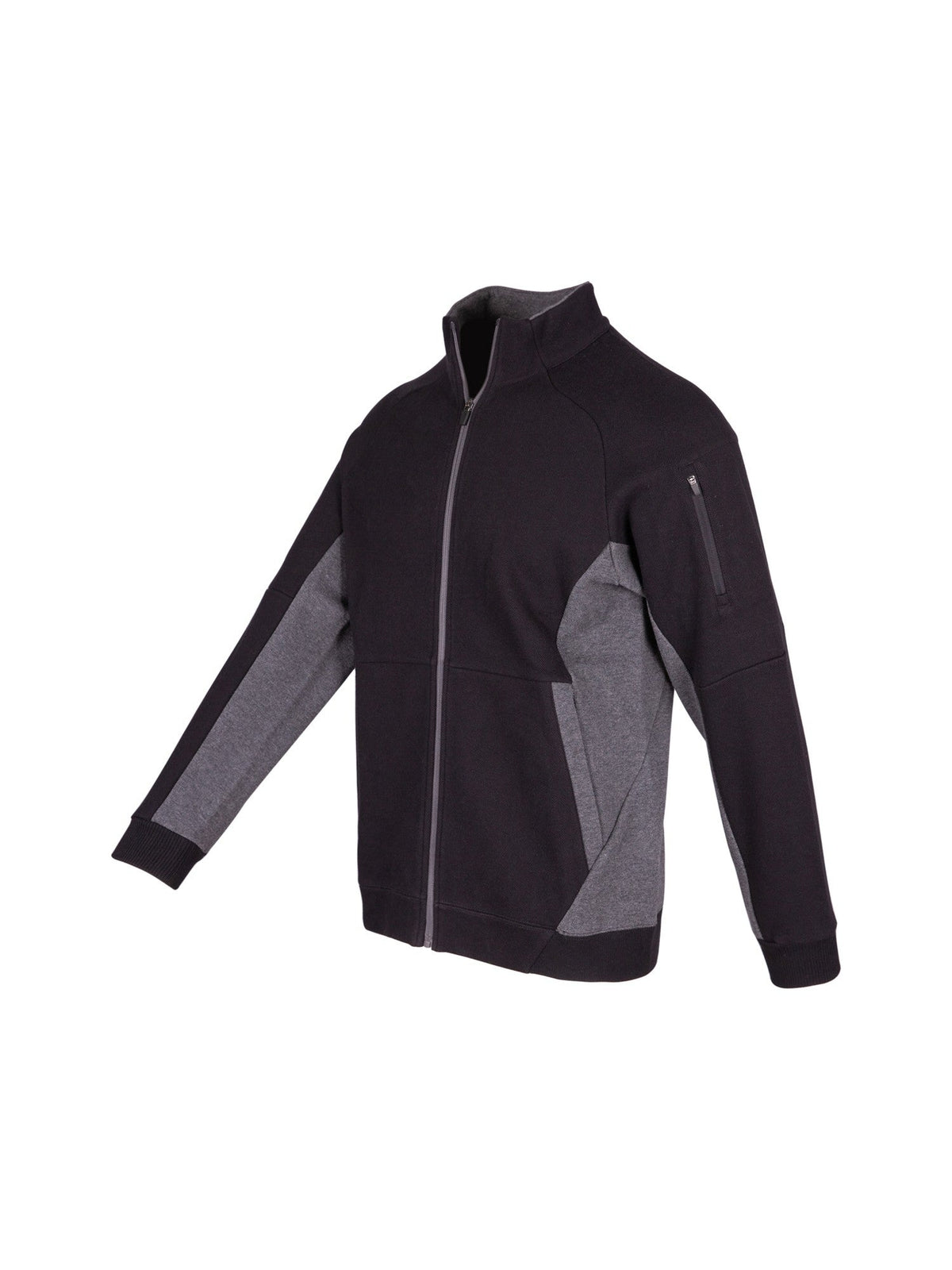 Mens' Icon Jacket - 420 gsm - Black/Dark Marl - Side