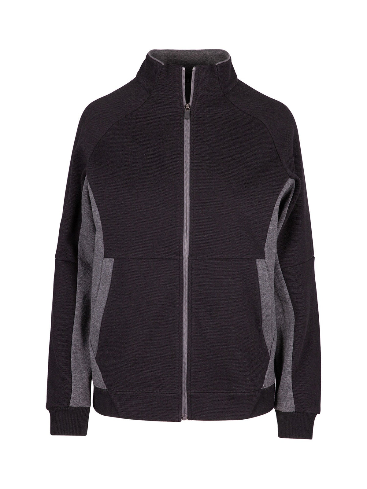 Womens' Icon Jacket - 420 gsm - Black/Dark Marl - Front