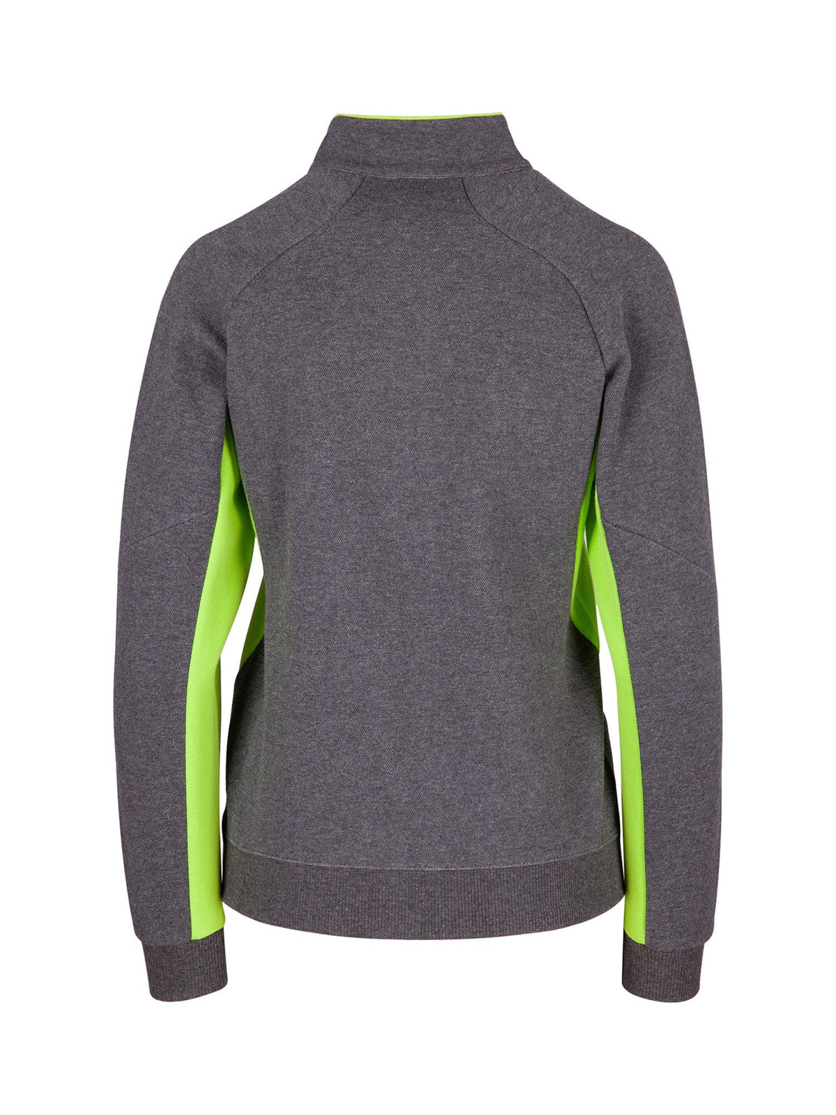 Womens' Icon Jacket - 420 gsm - Dark Marl/Lime - Back