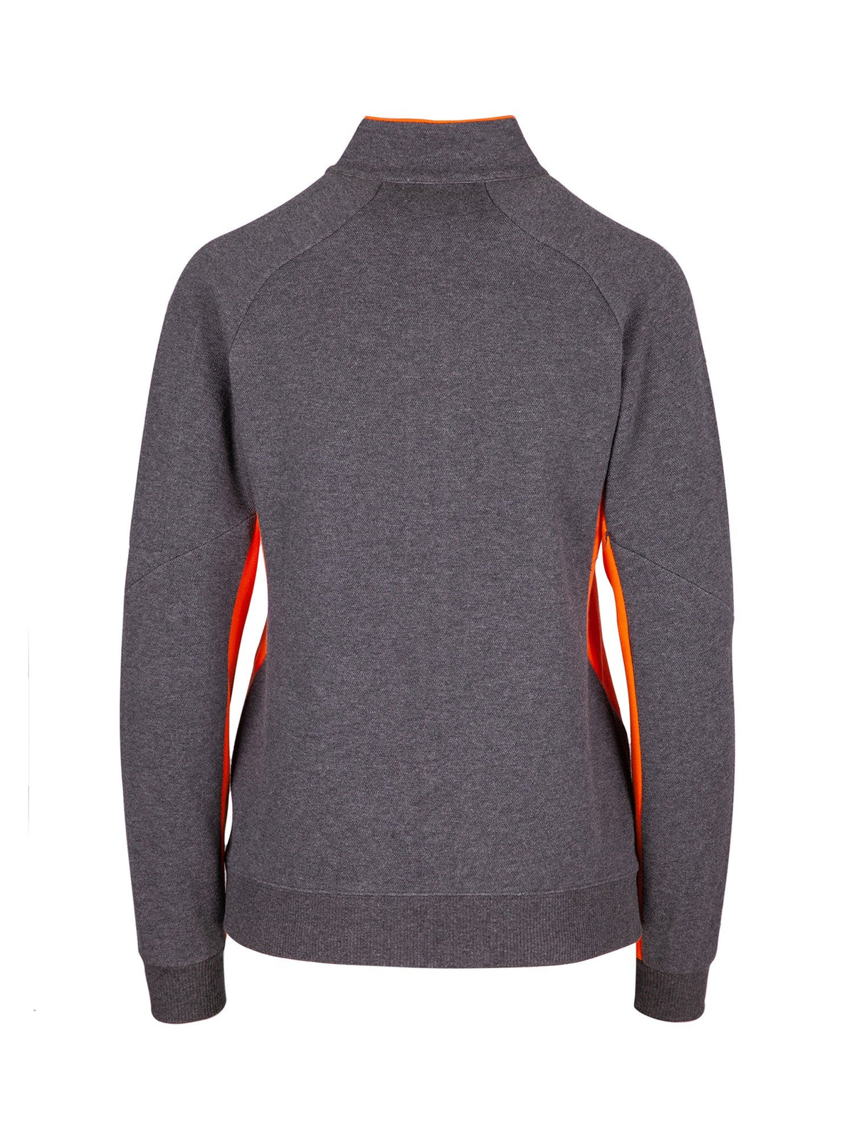 Womens' Icon Jacket - 420 gsm - Dark Marl/Orange - Back