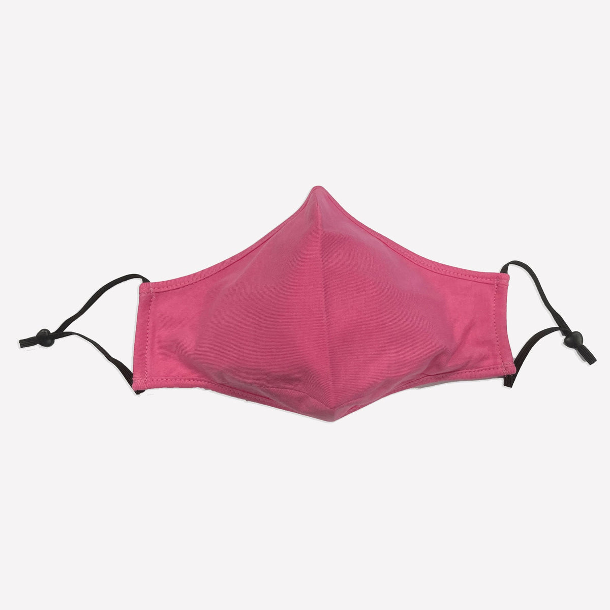 100% One Piece Cotton Face Masks With Adjustable toggle - Pink - Front