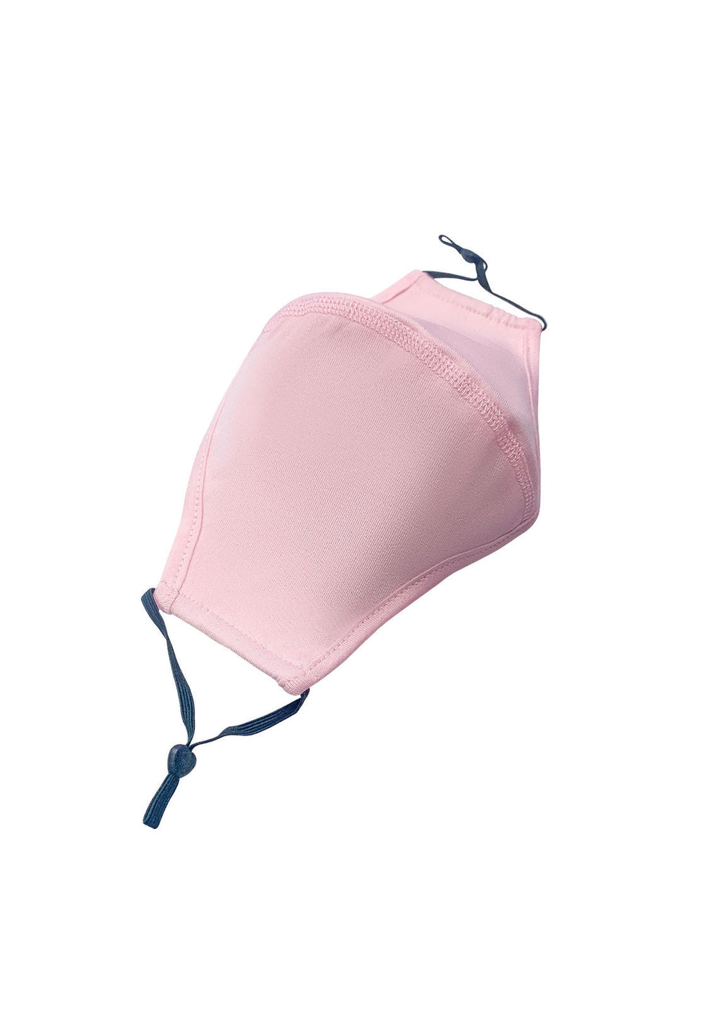 Middle Seamed Cotton Face Masks with Adjustable toggle - Pink - Back