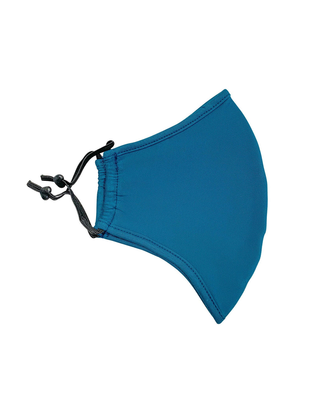 Middle Seamed Cotton Face Masks with Adjustable toggle - Teal - Side