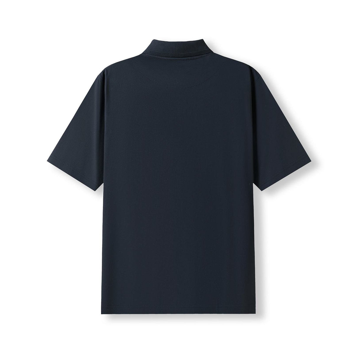 Men's 100% Cotton Jersey Polo - Navy Blue - Back