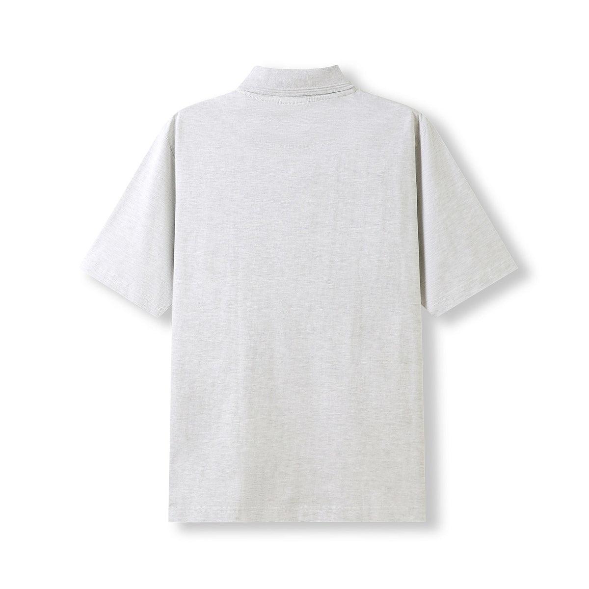 Men's 100% Cotton Jersey Polo - Snow Marl - Back