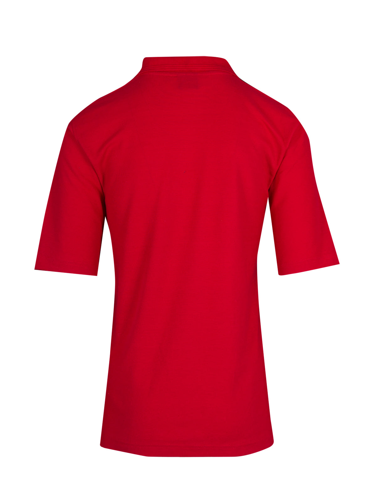 Mens Regular Pique knit Polo - Red - Back
