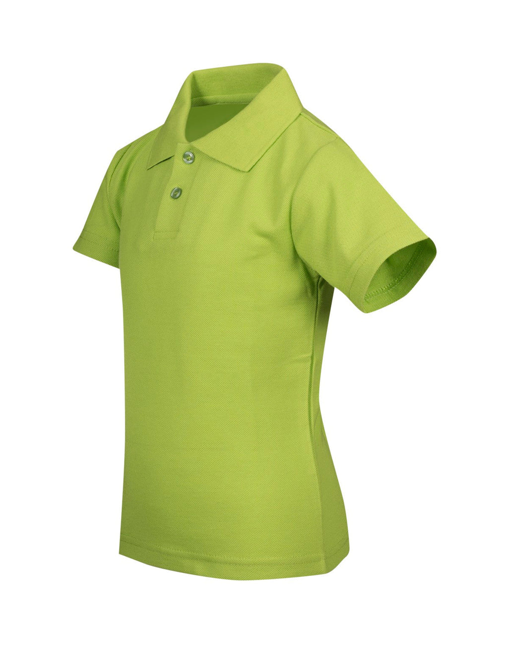 Kid's Pique Polo - Lime - Side