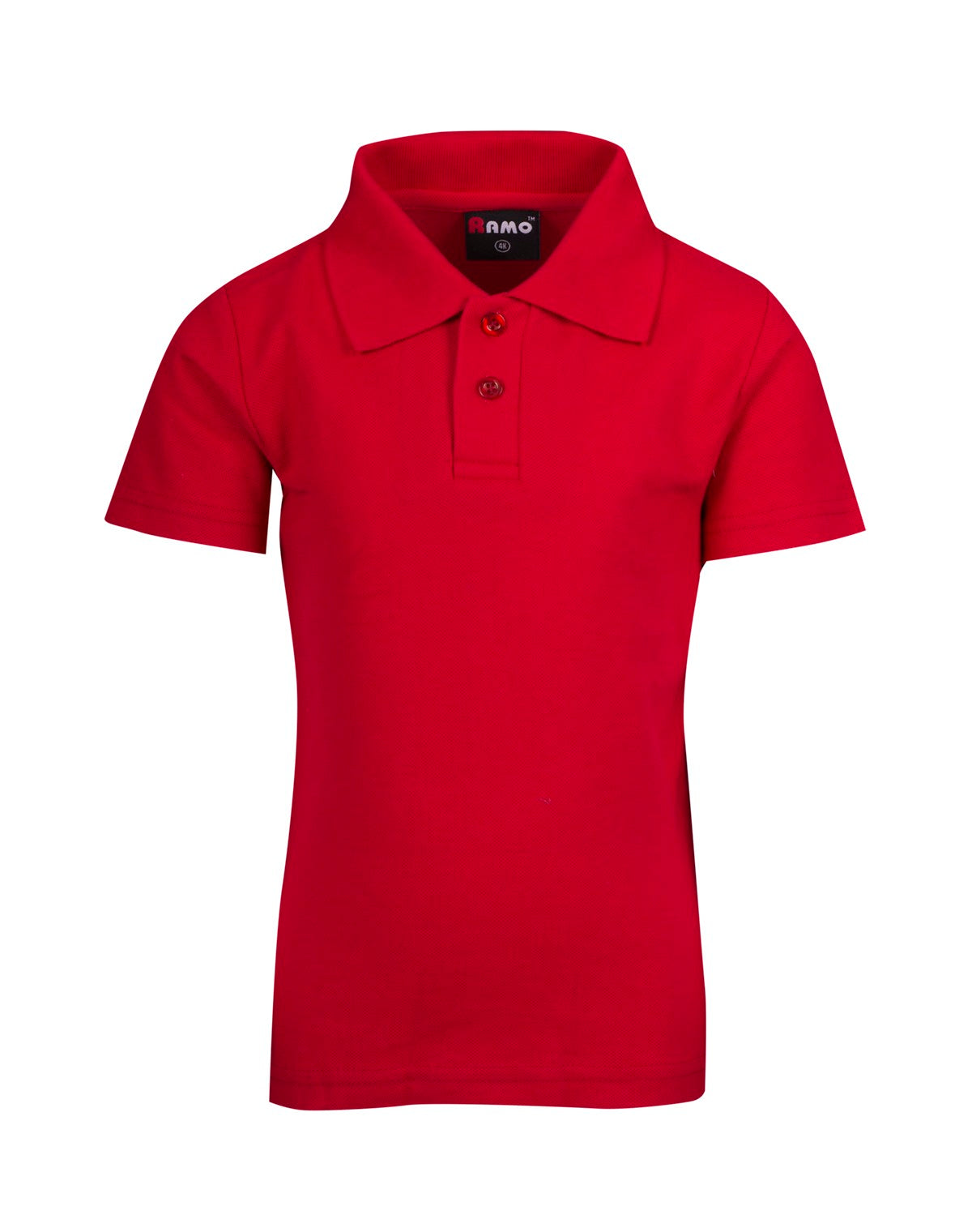 Kid's Pique Polo - Red - Front