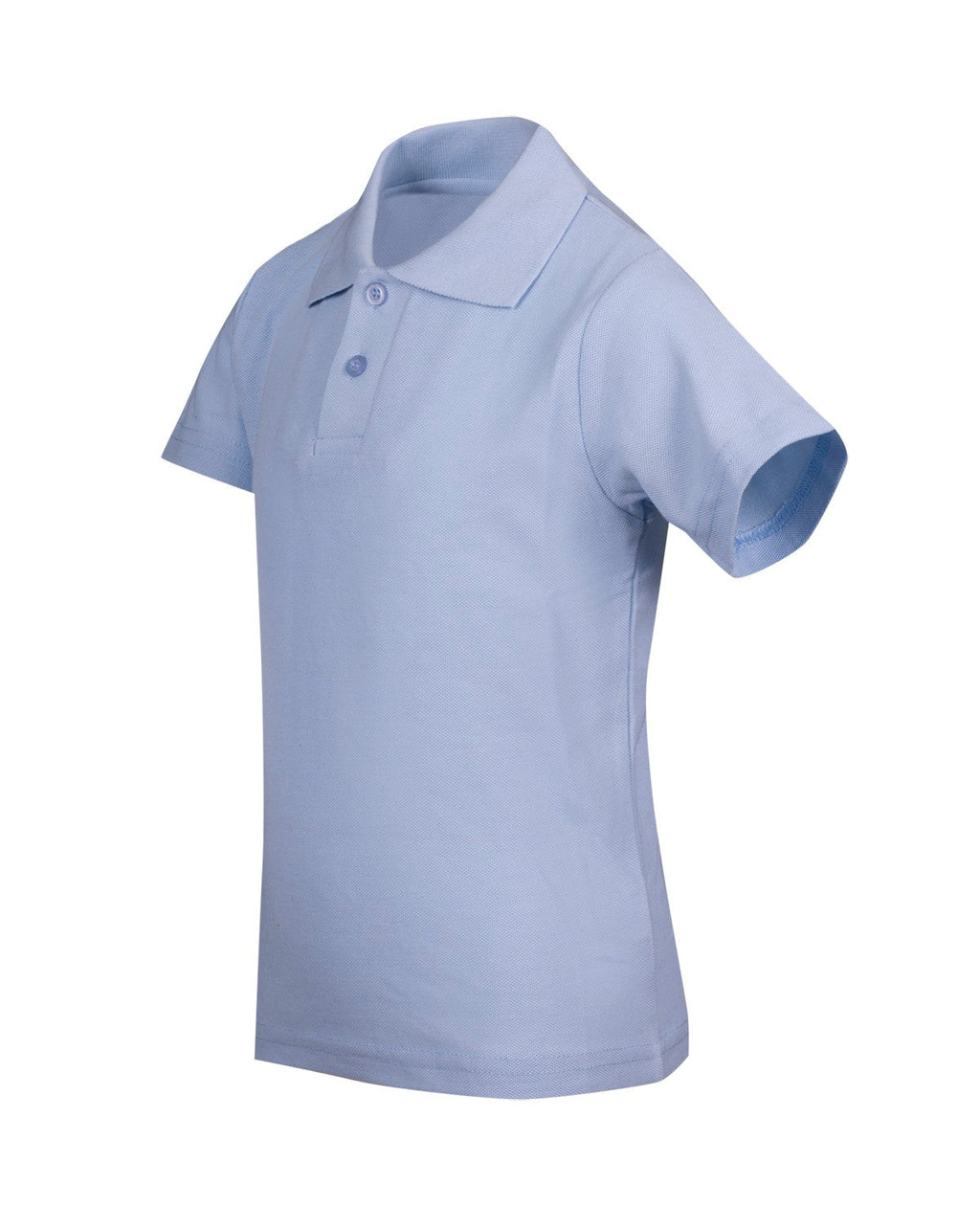 Kid's Pique Polo - Sky Blue - Side