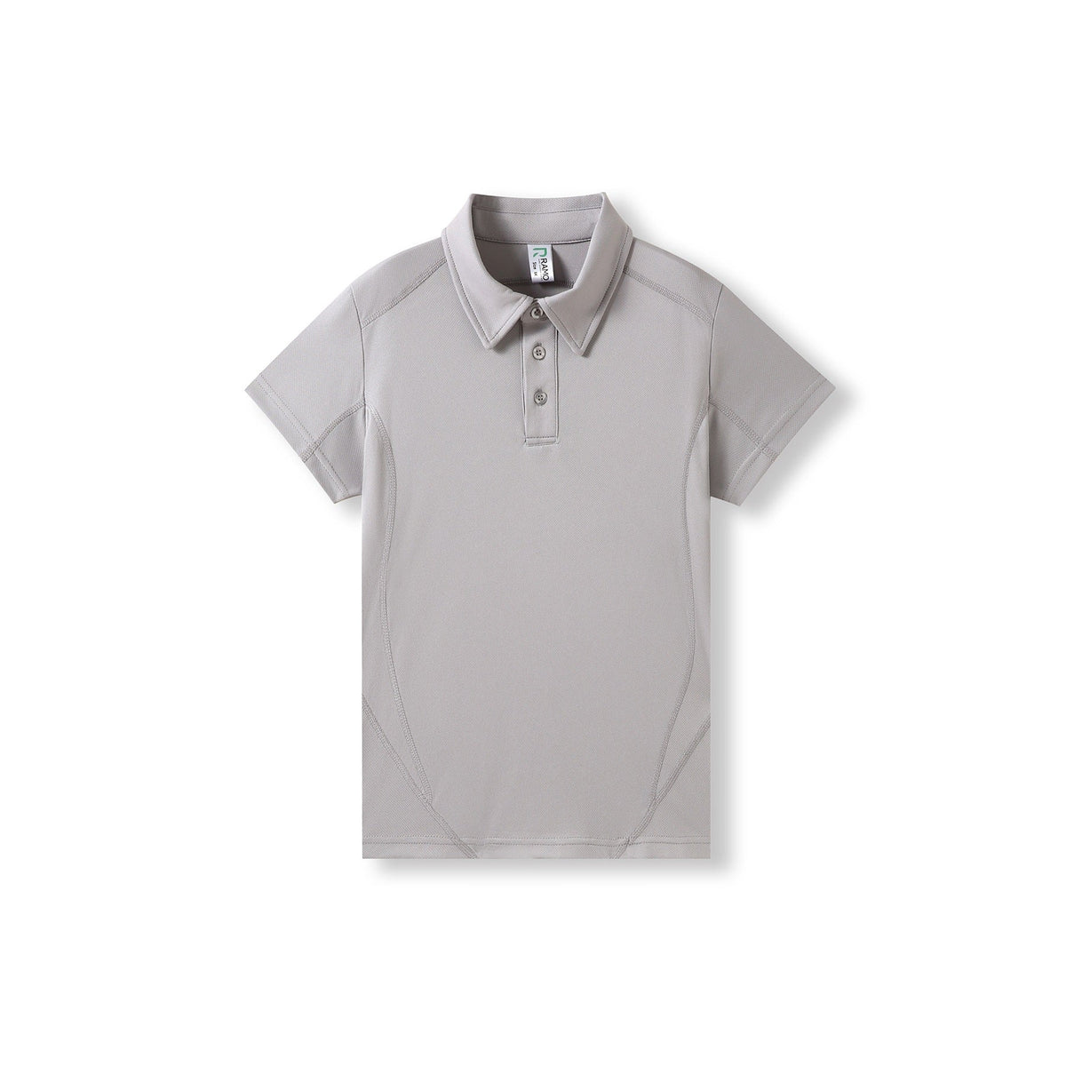 Kid's Accelerator Polyester Polo - Stone Grey - Front