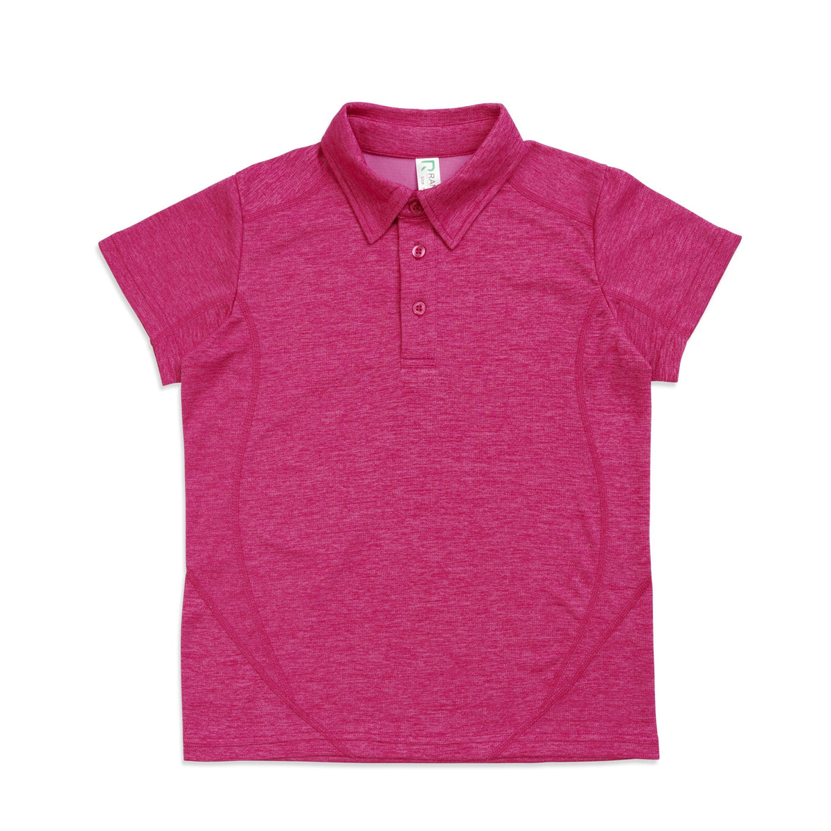 Kid's' Challenger 100% polyester  Polo - Hot Pink Marl - Front