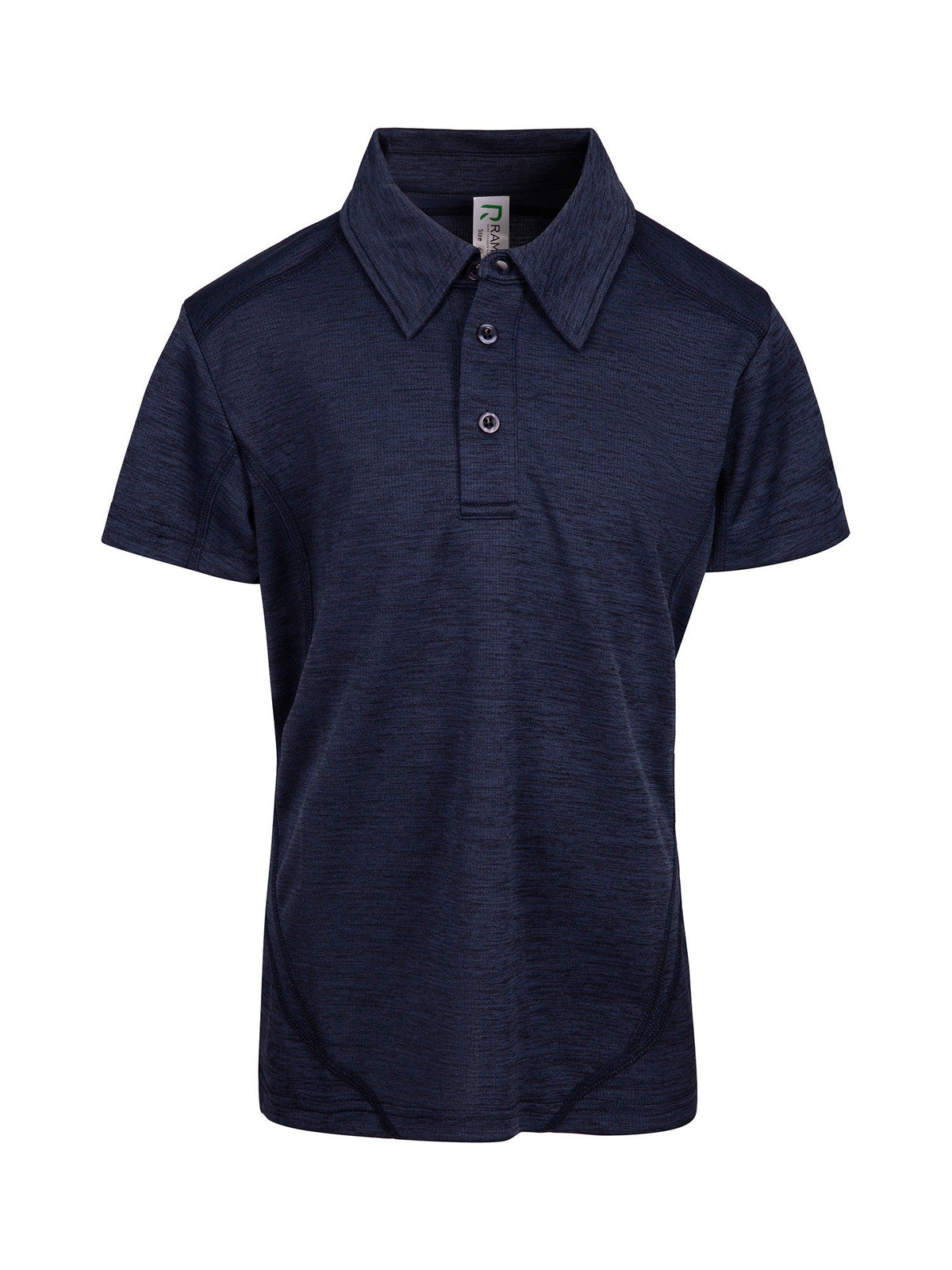 Kid's' Challenger 100% polyester  Polo - Navy Marl - Front