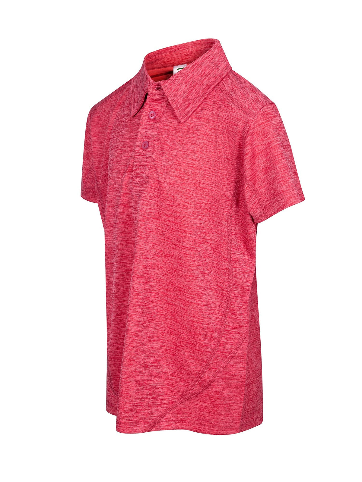 Kid's' Challenger 100% polyester  Polo - Red Marl - Side