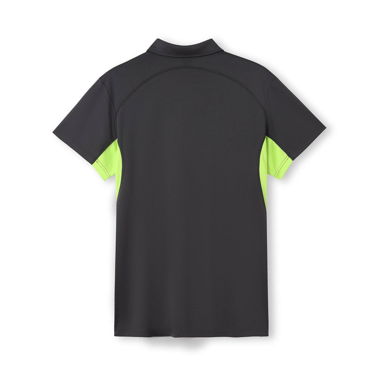 Men's Accelerator Polyester Polo - Charcoal/Lime - Back