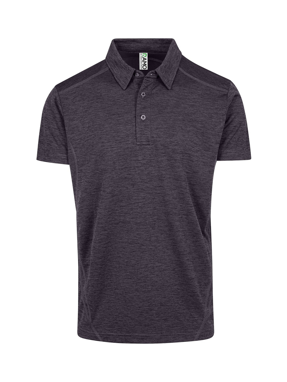 Mens' / Unisex Challenger polyester  Polo - Dark Marl - Front