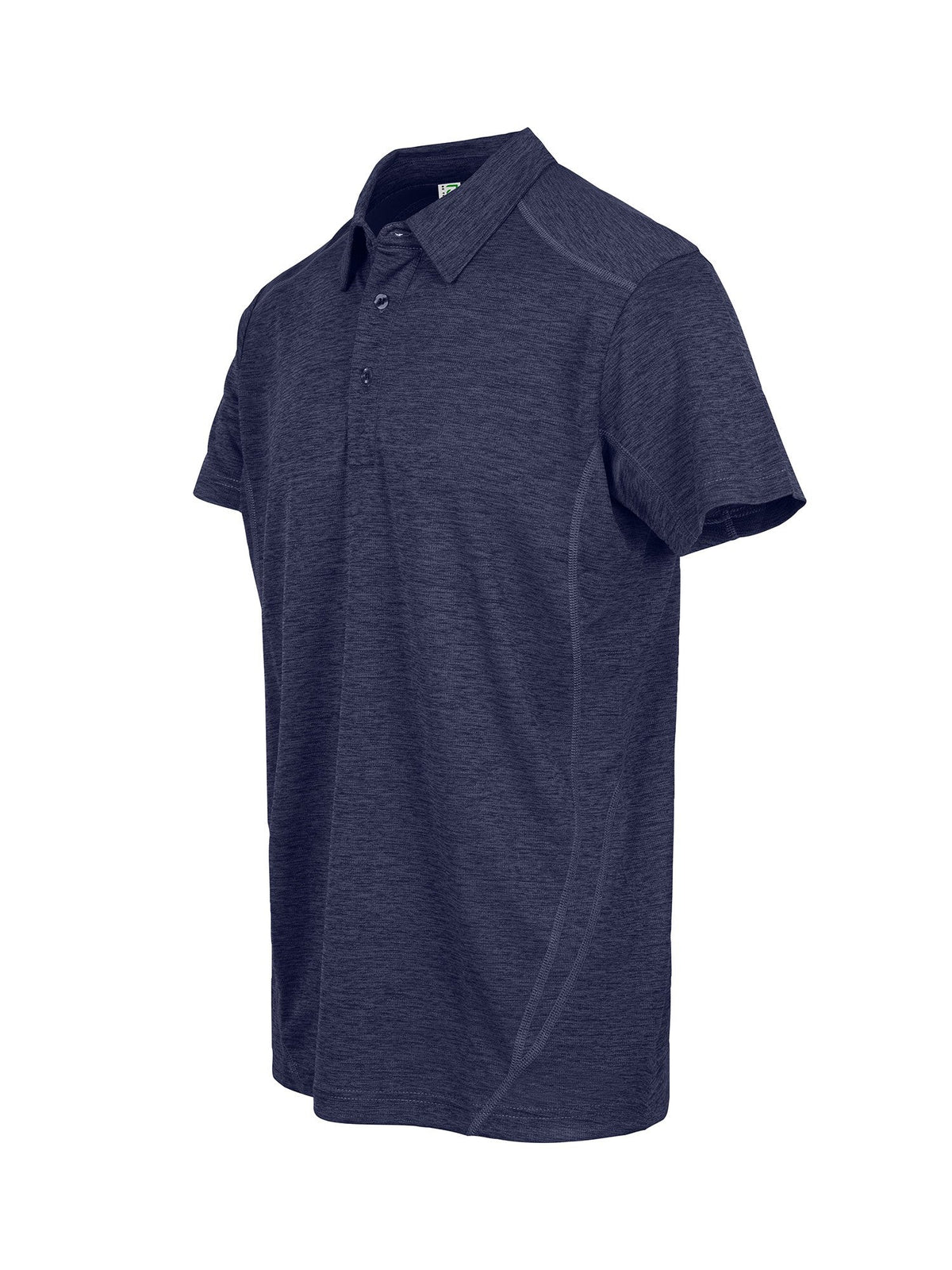 Mens' / Unisex Challenger polyester  Polo - Navy Marl - Side