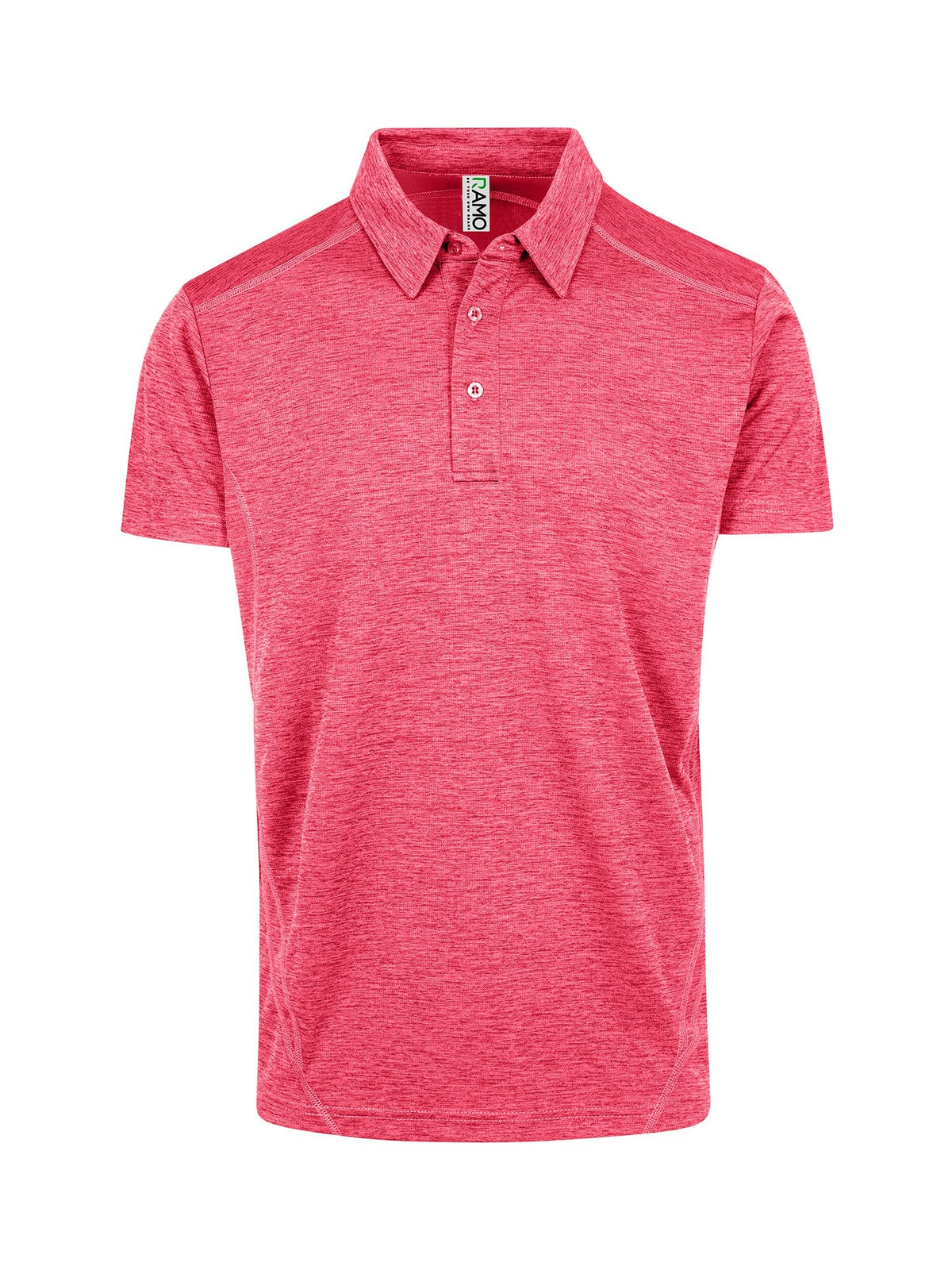 Mens' / Unisex Challenger polyester  Polo - Red Marl - Front