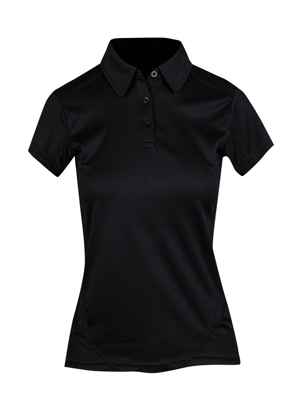 Women's Accelerator Polyester Polo - Black/Black - Front