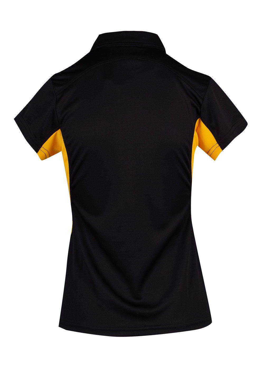 Women's Accelerator Polyester Polo - Black/Gold - Back