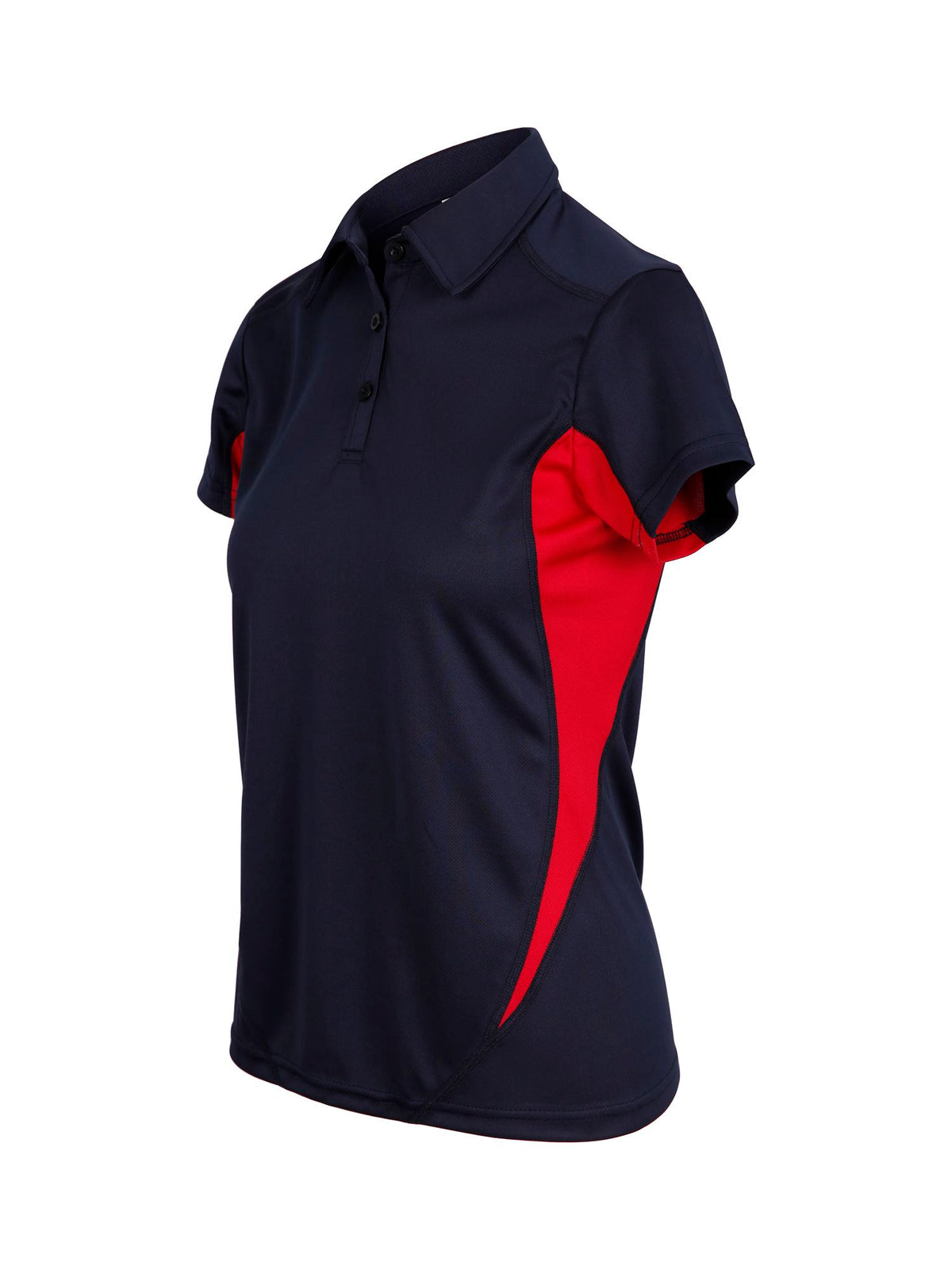 Women's Accelerator Polyester Polo - Navy/Red - Side