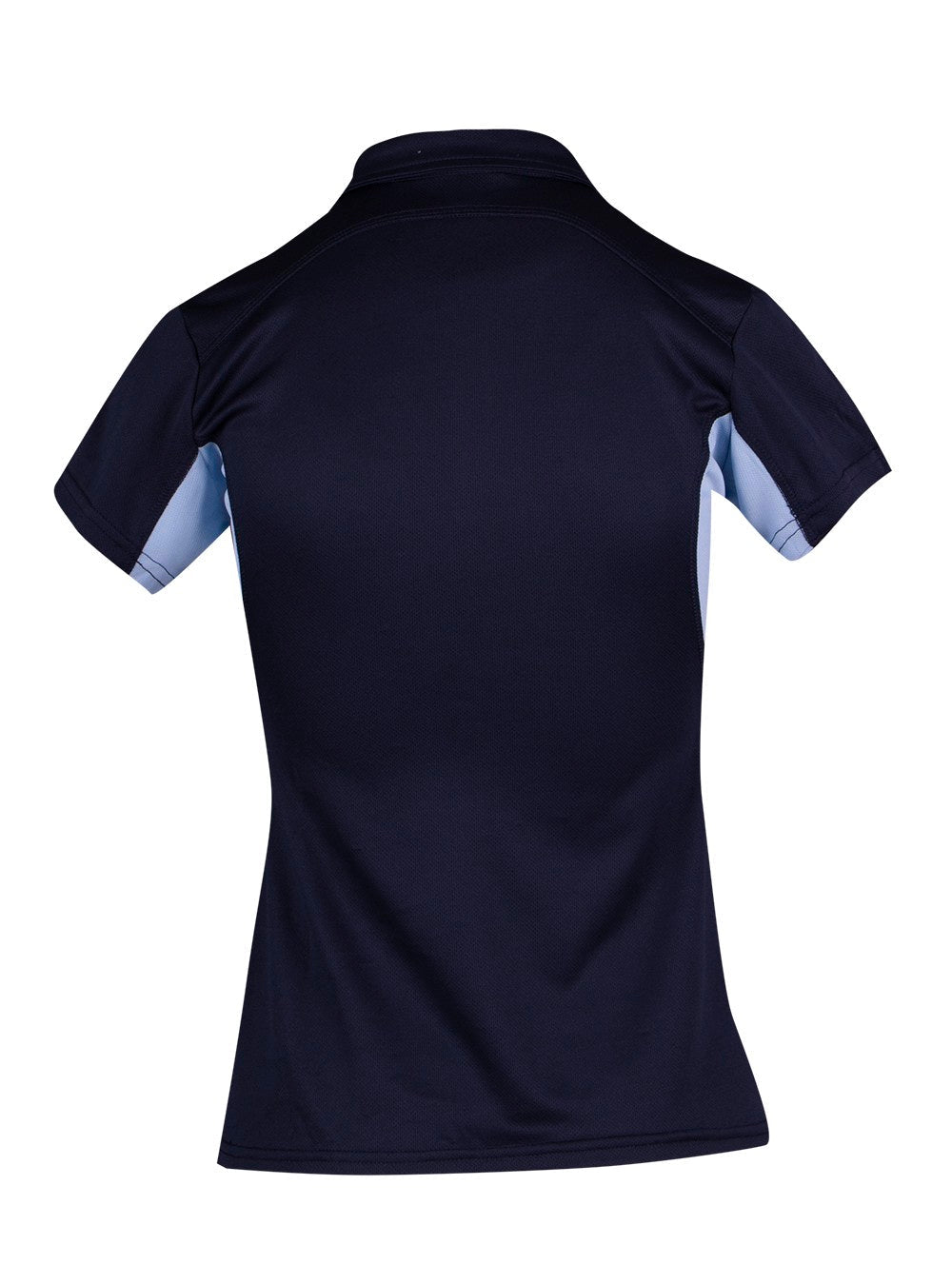 Women's Accelerator Polyester Polo - Navy/Sky Blue - Back
