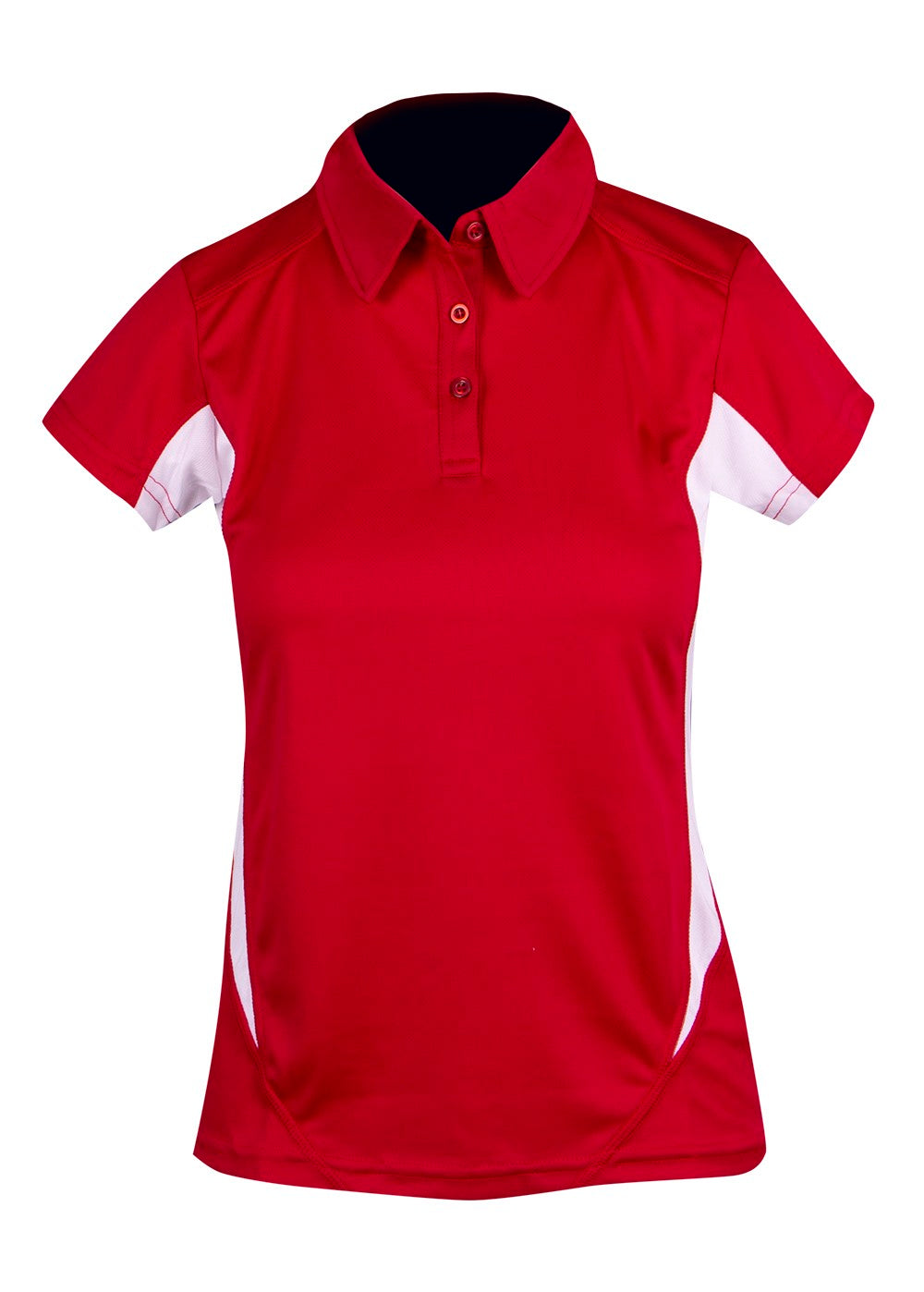 Women's Accelerator Polyester Polo - Red/White - Front